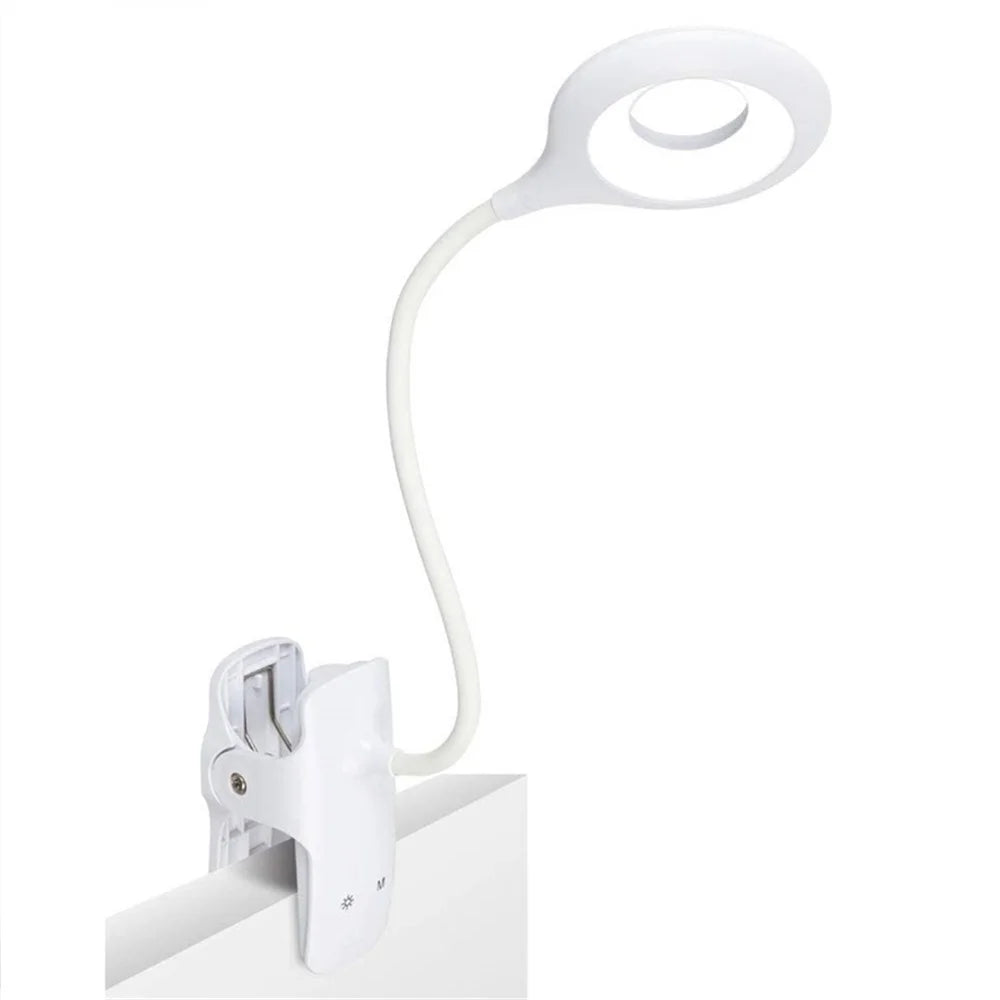Portable Desk Lamp Rechargeable Reading Light Eye Protect Book Light LED USB Reading Lamp Touch Control Clip Table Desk Lamp