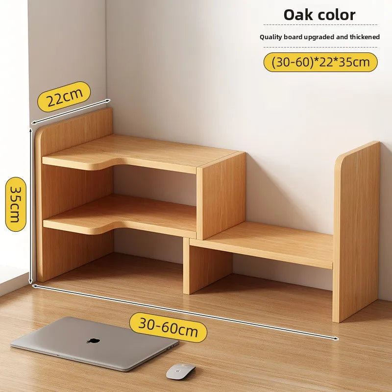 Bookshelf Desktop Shelf Multi-Layer Telescopic Office Desk Small Desk Storage Simple Bookcase