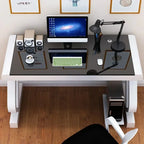 For Tempered Glass Computer Game Desk Computer Desk Student Study/Office Desk 1 Person with 2 People