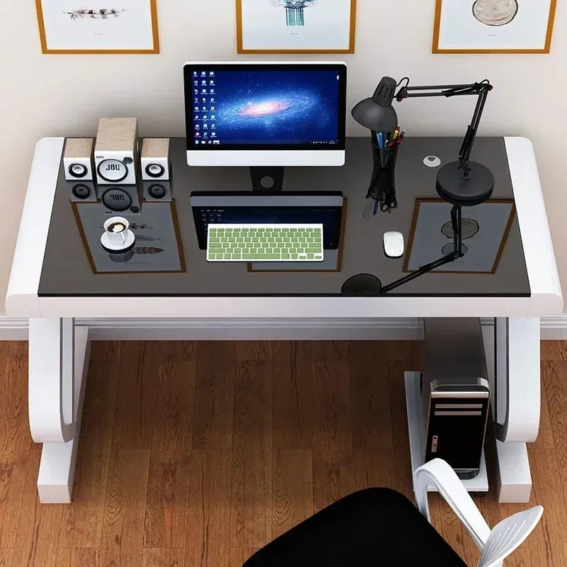 For Tempered Glass Computer Game Desk Computer Desk Student Study/Office Desk 1 Person with 2 People