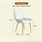 Modern Minimalist Backrest Dining Chairs Nordic Home Restaurant Furniture Light Luxury Leather Dressing Chair