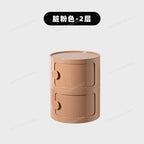 Nordic round Household Simple Creative Bedside Tables Bedroom Storage Cabinet Plastic Light Luxury Combination Small Cabinets