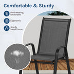 WOLTU 2/4PCS Stackable Garden Chairs Weatherproof Seating Set for Garden Outdoor Patio Balcony Ergonomic High Back Lounge