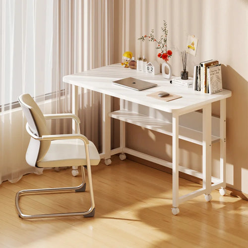 Adjustable Height Folding Desk Computer Table Household Bedroom Bedside Writing Workbench Portable Mobile Office Desk