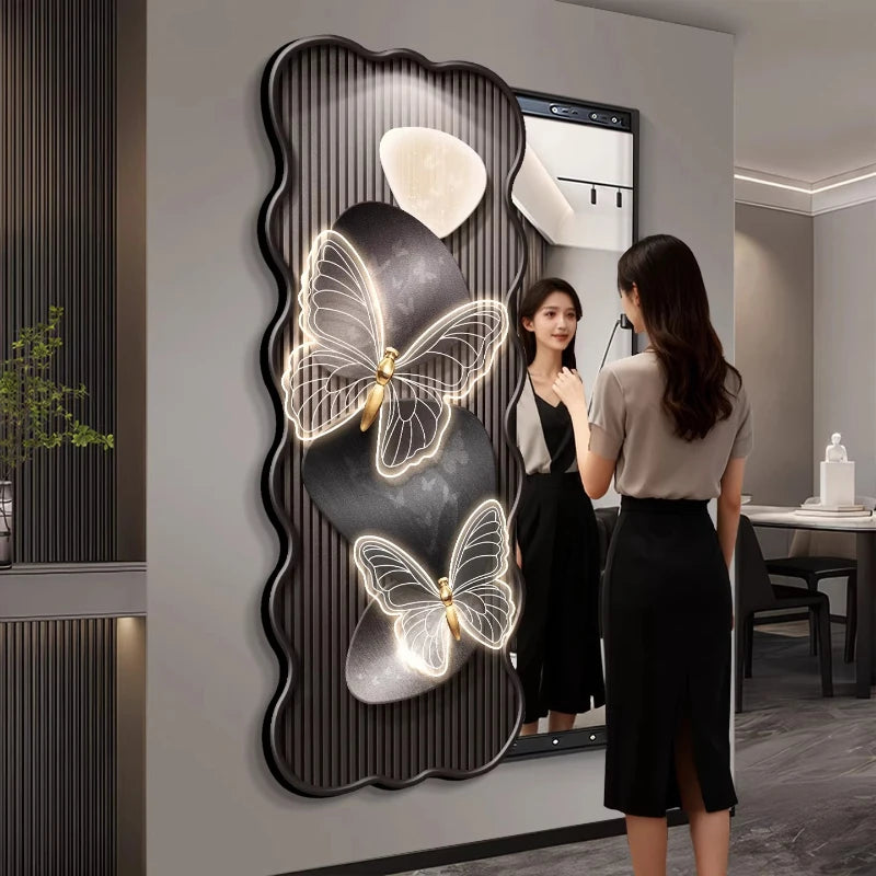 Hidden Full-Length Mirror Entrance Decoration Painting Home Decor Items Large Mirror Designer Furniture Living Room Grand Miroir