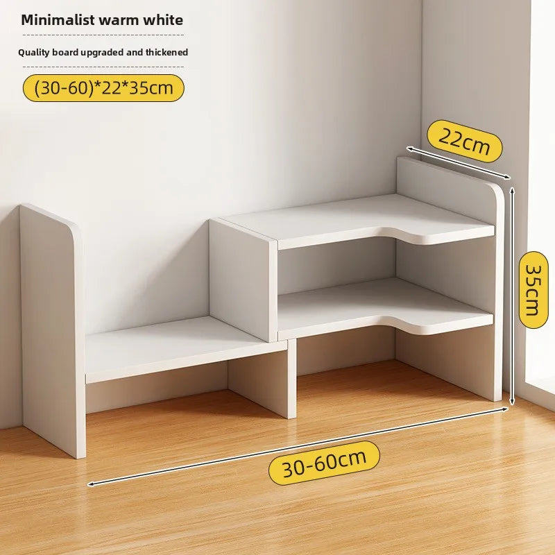 Bookshelf Desktop Shelf Multi-Layer Telescopic Office Desk Small Desk Storage Simple Bookcase
