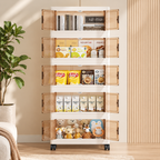 45cm Foldable Plastic Storage Cabinet with Wheels & Multi-Layer Organization