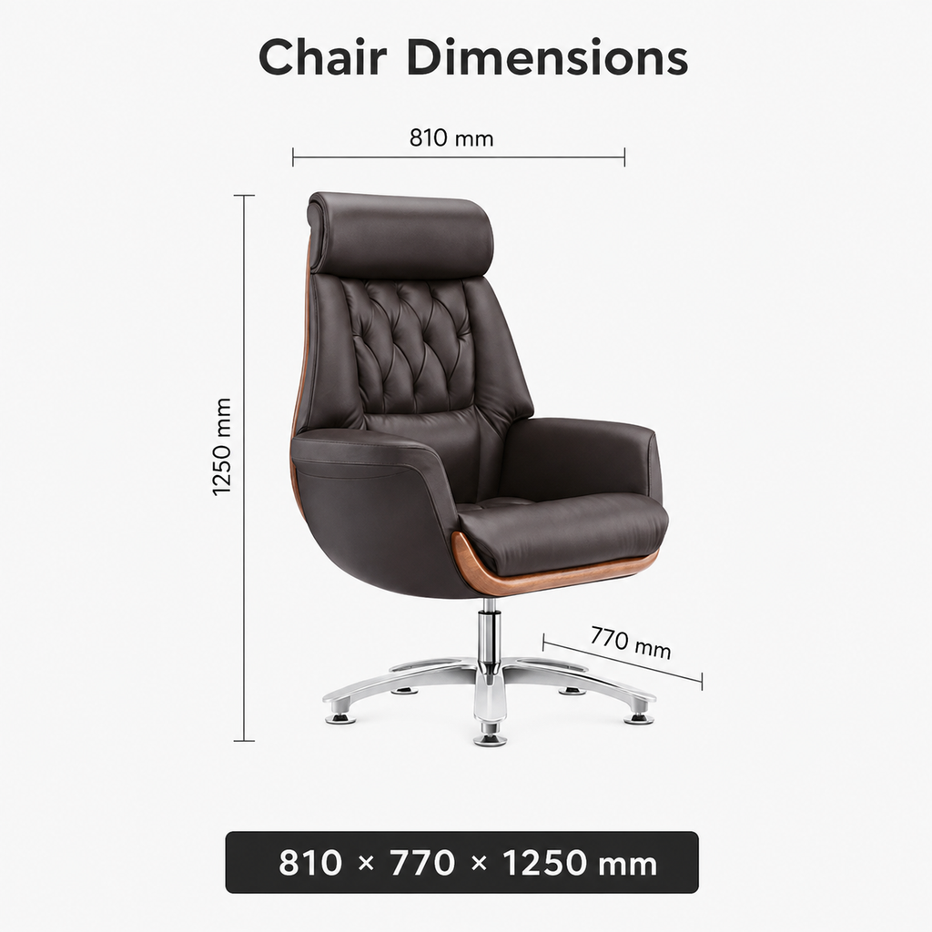 Modern leather executive office chair, luxury office chair, business desk chair, computer chair for home office, executive workspace and professional office