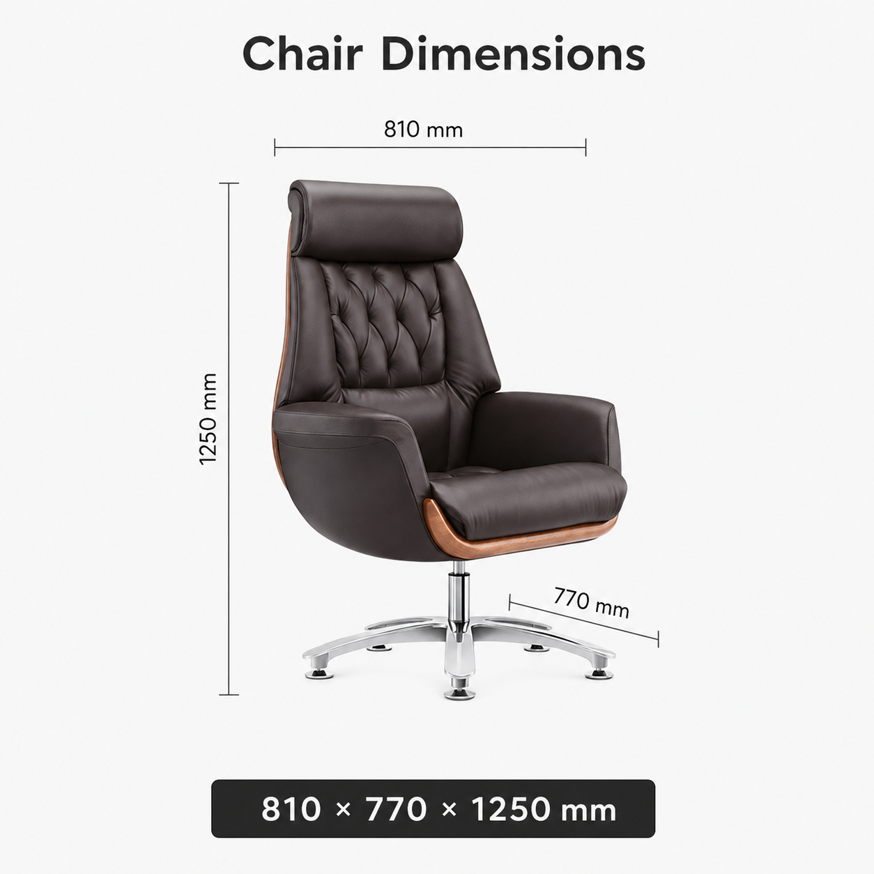 Modern leather executive office chair, luxury office chair, business desk chair, computer chair for home office, executive workspace and professional office