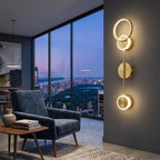 LED wall lamp illuminating hallway with warm glow