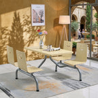 Commercial restaurant table and chair set for cafe and fast food