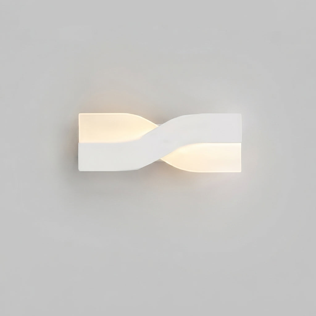 Adjustable wall lamp illuminated in hallway setting
