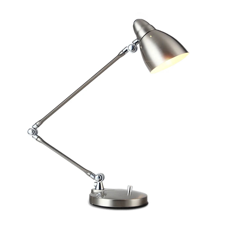 Long Swing Arm Adjustable Cassic Desk Lamps E27 LED with Switch Table Lamp for Office Reading Night Light Bedside Home