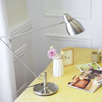 Long Swing Arm Adjustable Cassic Desk Lamps E27 LED with Switch Table Lamp for Office Reading Night Light Bedside Home