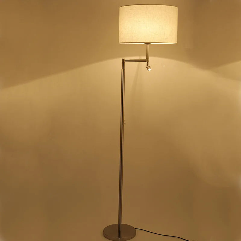 Modern Stainless Steel Floor Lamp for Living Room Chrome Standing Lamp Study Bedroom Reading Light Floor Led Free Standing Lamps