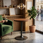 Industrial restaurant table and chairs set for cafe or bistro