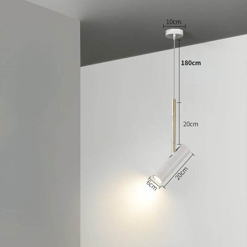 Rotatable Spotlight LED Pendant Lights for Restaurant Kitchen Living Dining Room Bathroom Reading Lighting Modern Hanging Lamp