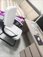 Ergonomic Office Chair with High Back Lumbar Support and Latex Seat Cushion PU Leather Executive Chai Home Office Furniture