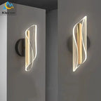 Modern Thin Waist LED Wall Lamp Bedroom Study Restaurant Hotel Bedside Streamer Wall Lamps Living Room Decor Scroll Wall Lights