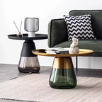 Light Luxury Living Room round Metal Side Table Bedroom Creative round Table Nordic Coffee Table Combination Sofa Side Tables