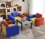 Modular Children'S Sofa for Living Room Hotel Villa with Sponge Filled Colorful Upholstered Furniture