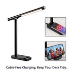 Dimmable 3-In-1 LED Desk Lamp-Wireless Charger, Magnetic Wall Light & Handheld Flashlight, Detachable Reading Light，Customizable
