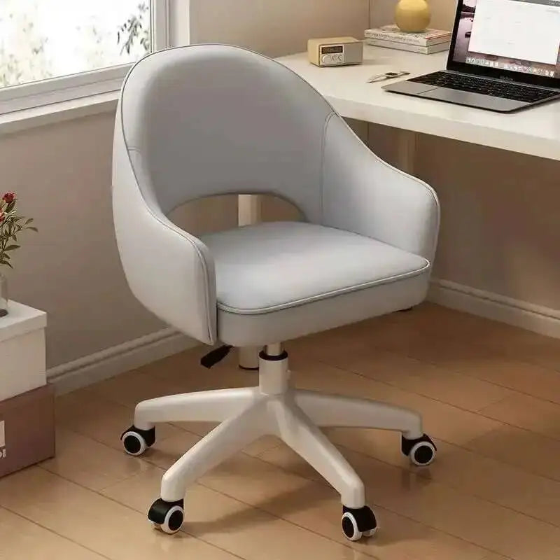 Swivel Computer Chair Chair Home Sedentary Comfortable Girls Bedroom Makeup Chair Dormitory Student Study Desk Back Stool