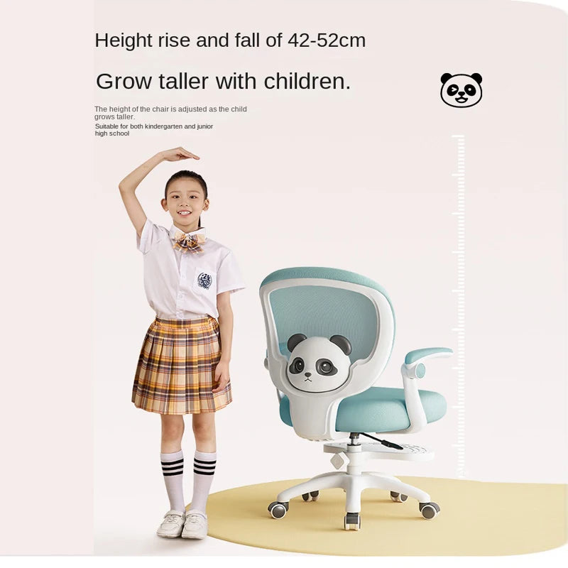 Children'S Study Chair to Correct Sitting Posture of Primary School Students Can Lift the Seat Homebackrest Desk Writing Chair