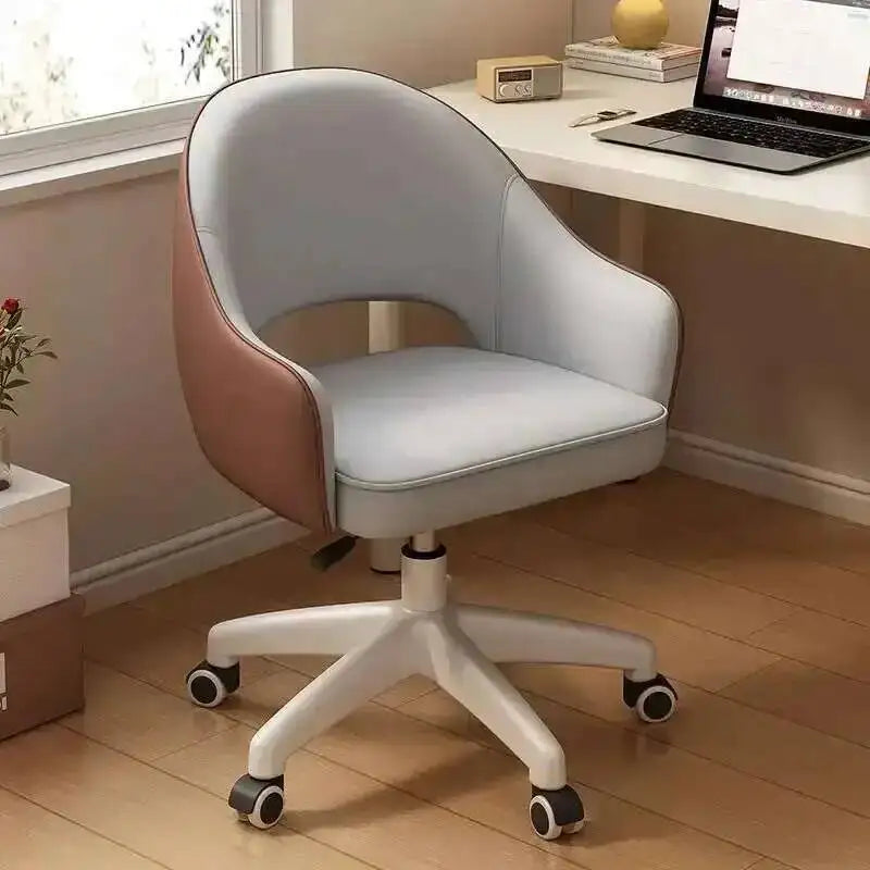 Swivel Computer Chair Chair Home Sedentary Comfortable Girls Bedroom Makeup Chair Dormitory Student Study Desk Back Stool