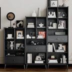 American-Style Bookcases Light Luxury Vintage Black Retro Bookcases Large Capacity Living Room Furniture La Combinaison YS40CC