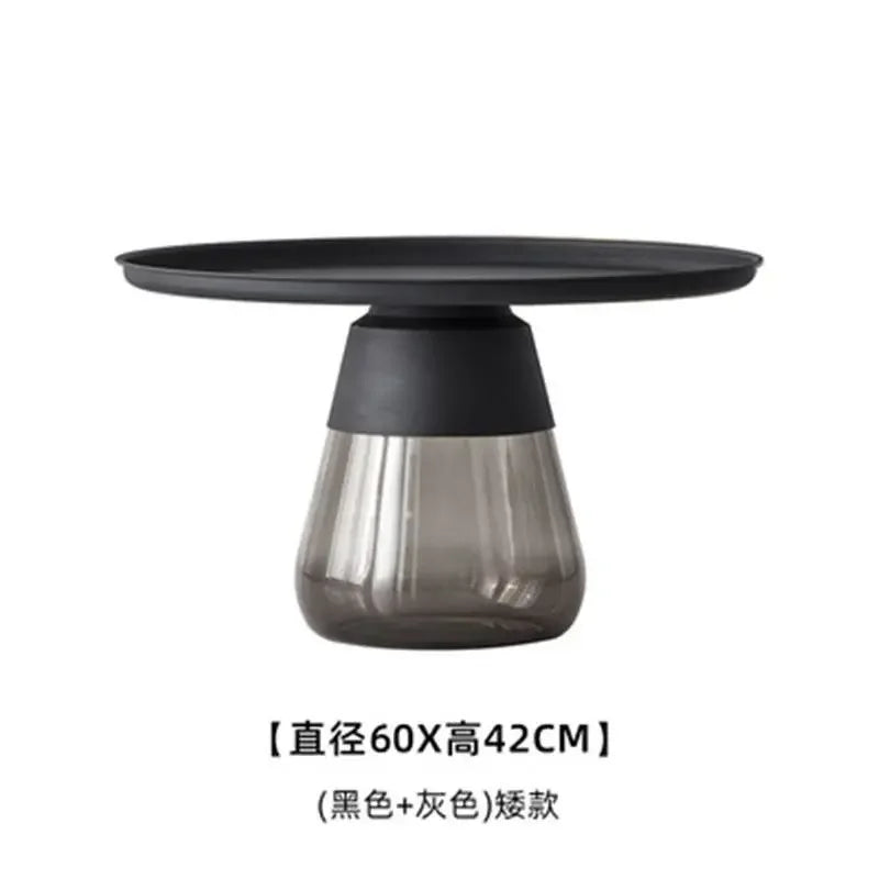 Light Luxury Living Room round Metal Side Table Bedroom Creative round Table Nordic Coffee Table Combination Sofa Side Tables
