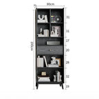 American-Style Bookcases Light Luxury Vintage Black Retro Bookcases Large Capacity Living Room Furniture La Combinaison YS40CC