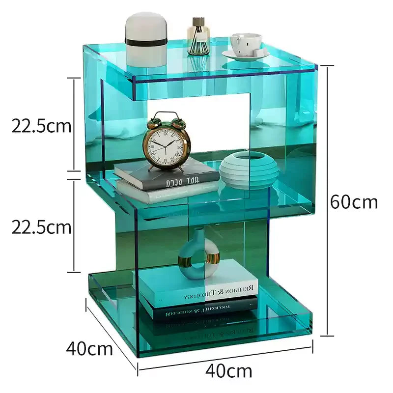 Minimalist Acrylic Sofa Side Table Creative Corner Organizer Multi-Functional Storage Rack Bedroom Decor Corner Table