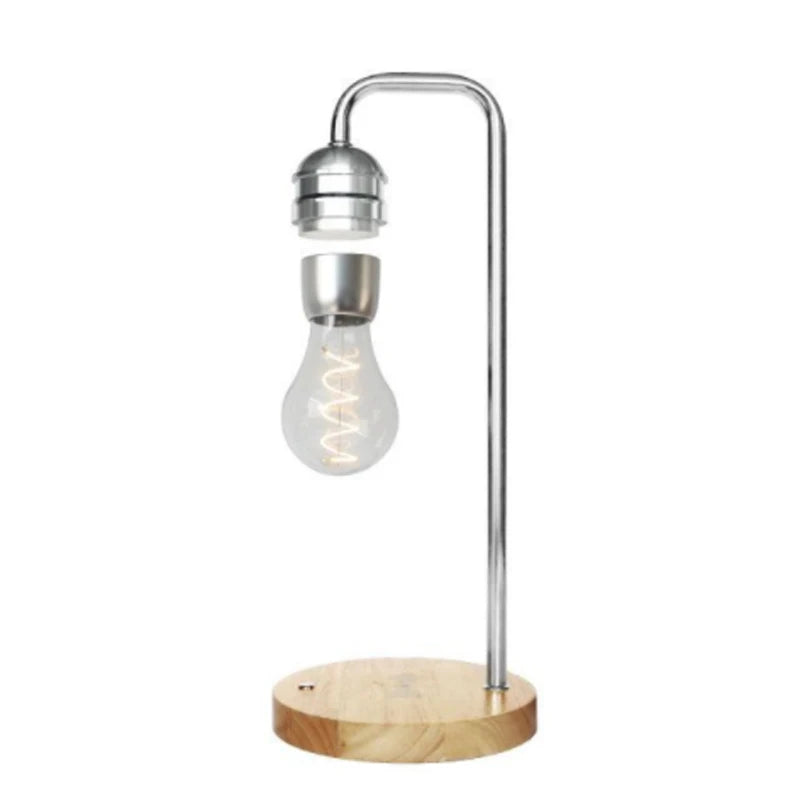 Novelty LED Magnetic Levitation Bulb Floating Desk Lamp Magic Black Tech Wireless Charger for Home Christmas Gift Night Light