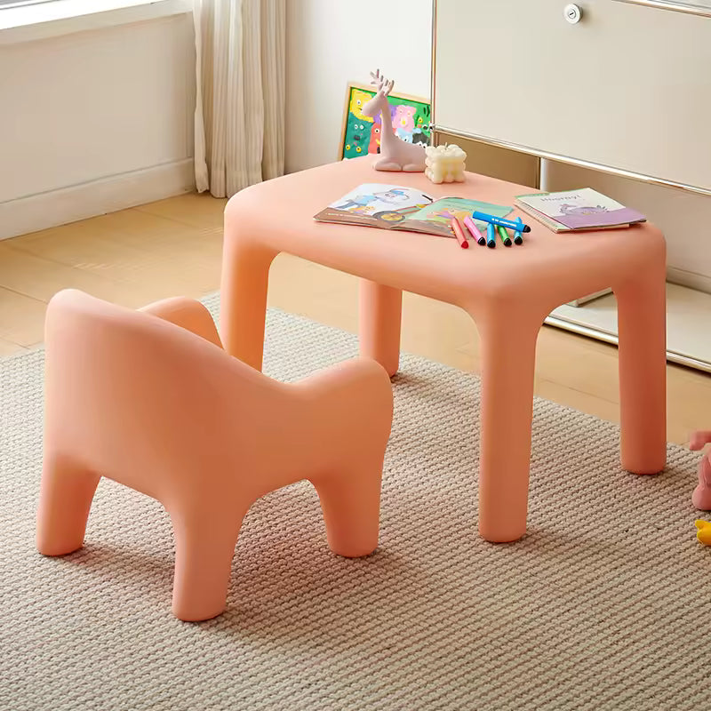Nordic Kids Table and Chair Set Wooden Study Desk and Stool for Children Nursery Preschool Playroom Home School Learning Furniture
