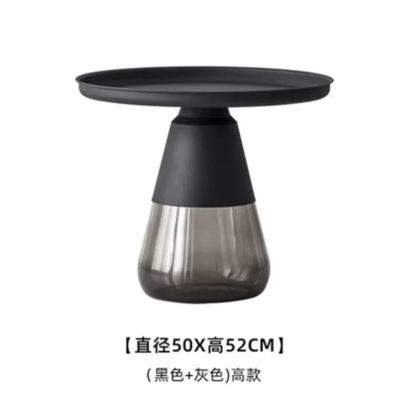 Light Luxury Living Room round Metal Side Table Bedroom Creative round Table Nordic Coffee Table Combination Sofa Side Tables