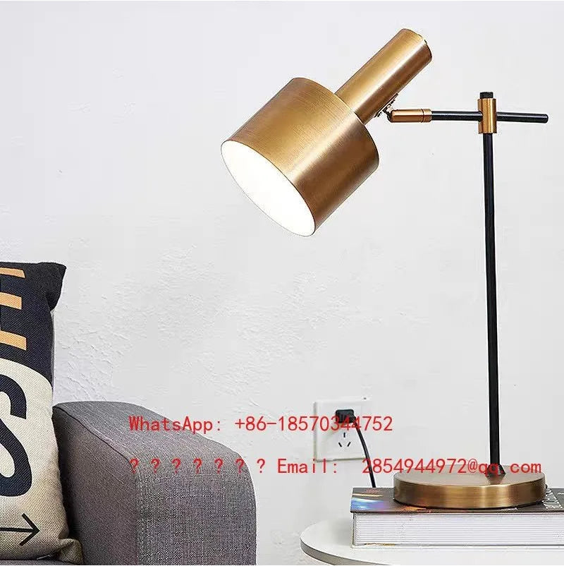 Nordic Light Luxury Simple Retro Desk Lamp, Industrial Style Bedroom Hotel Learning Decoration Desktop Atmosphere Lamp