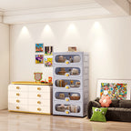 60Cm Extra Large Multi-Layer Storage Cabinet, Flip-Top Clothes Organizer for Living Room and Snack Storage Box
