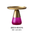 Light Luxury Living Room round Metal Side Table Bedroom Creative round Table Nordic Coffee Table Combination Sofa Side Tables