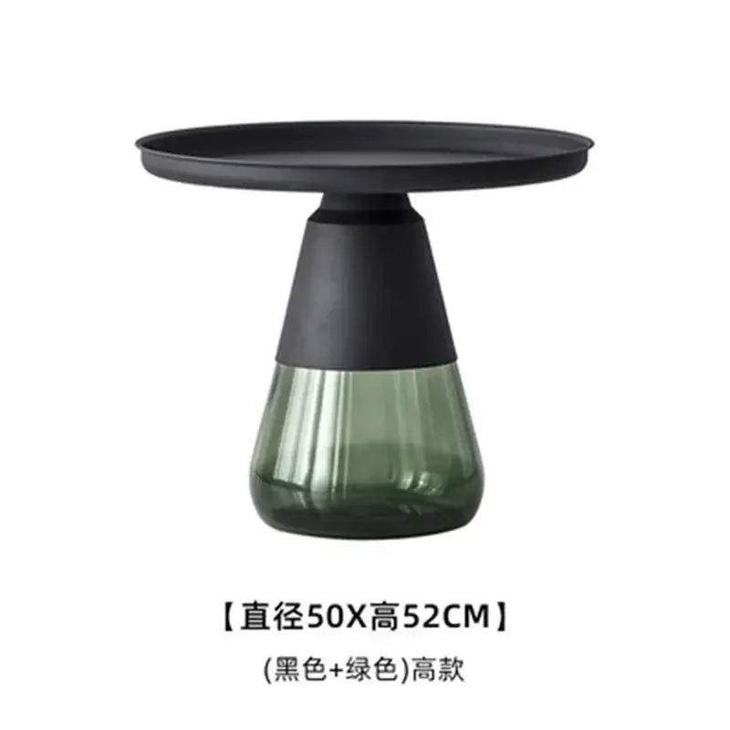Light Luxury Living Room round Metal Side Table Bedroom Creative round Table Nordic Coffee Table Combination Sofa Side Tables