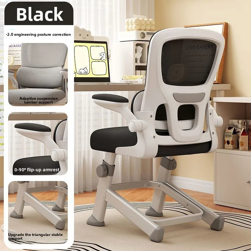 Ergonomic Home Office Chair with K-Leg Study Desk Support for Long Hours Comfort Ideal for Dormitory Office Gaming Furniture