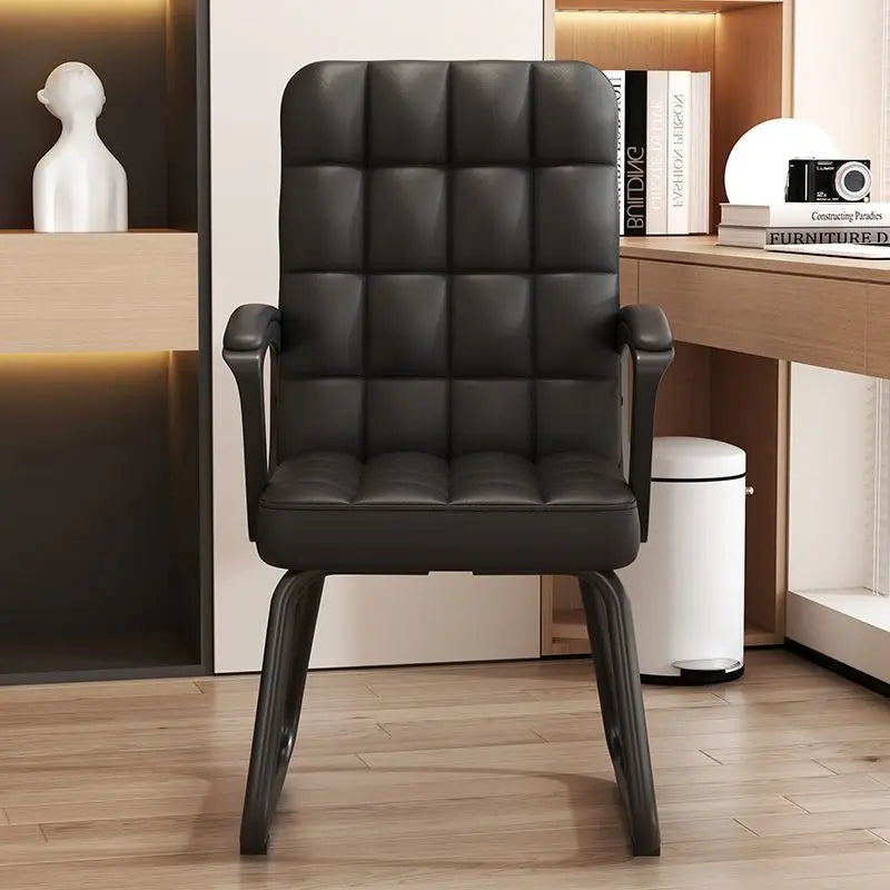Ergonomic Office Chair with High Back Lumbar Support and Latex Seat Cushion PU Leather Executive Chai Home Office Furniture