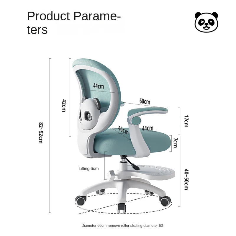 Children'S Study Chair to Correct Sitting Posture of Primary School Students Can Lift the Seat Homebackrest Desk Writing Chair