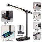 Dimmable 3-In-1 LED Desk Lamp-Wireless Charger, Magnetic Wall Light & Handheld Flashlight, Detachable Reading Light，Customizable