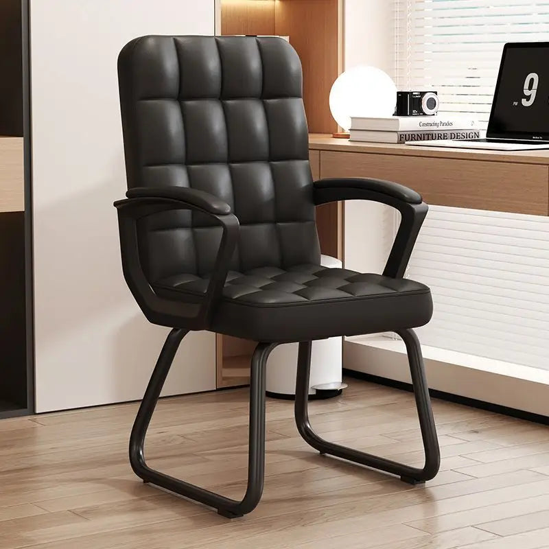 Ergonomic Office Chair with High Back Lumbar Support and Latex Seat Cushion PU Leather Executive Chai Home Office Furniture
