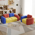Modular Children'S Sofa for Living Room Hotel Villa with Sponge Filled Colorful Upholstered Furniture