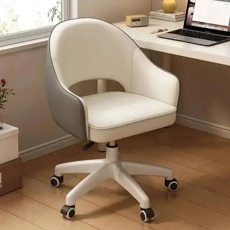 Swivel Computer Chair Chair Home Sedentary Comfortable Girls Bedroom Makeup Chair Dormitory Student Study Desk Back Stool