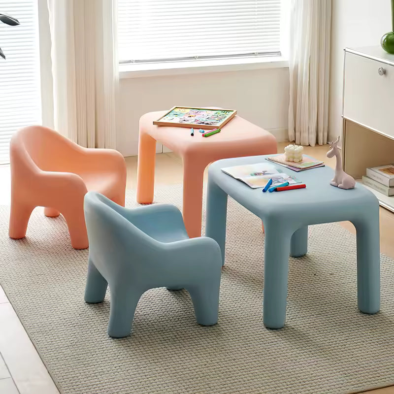 Nordic Kids Table and Chair Set Wooden Study Desk and Stool for Children Nursery Preschool Playroom Home School Learning Furniture