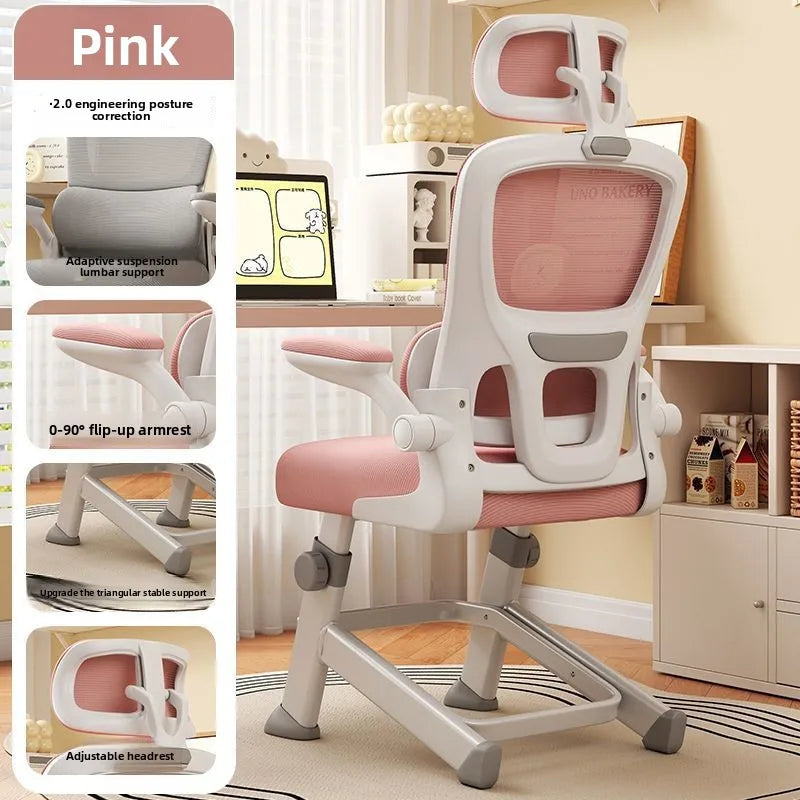 Ergonomic Home Office Chair with K-Leg Study Desk Support for Long Hours Comfort Ideal for Dormitory Office Gaming Furniture