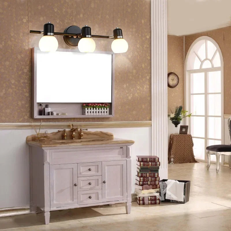 American LED Mirror Front Lights Bathroom Vanity Cabinets Mirror Cabinet Lights Retro Bedroom Lighting Fixtures Front Lights